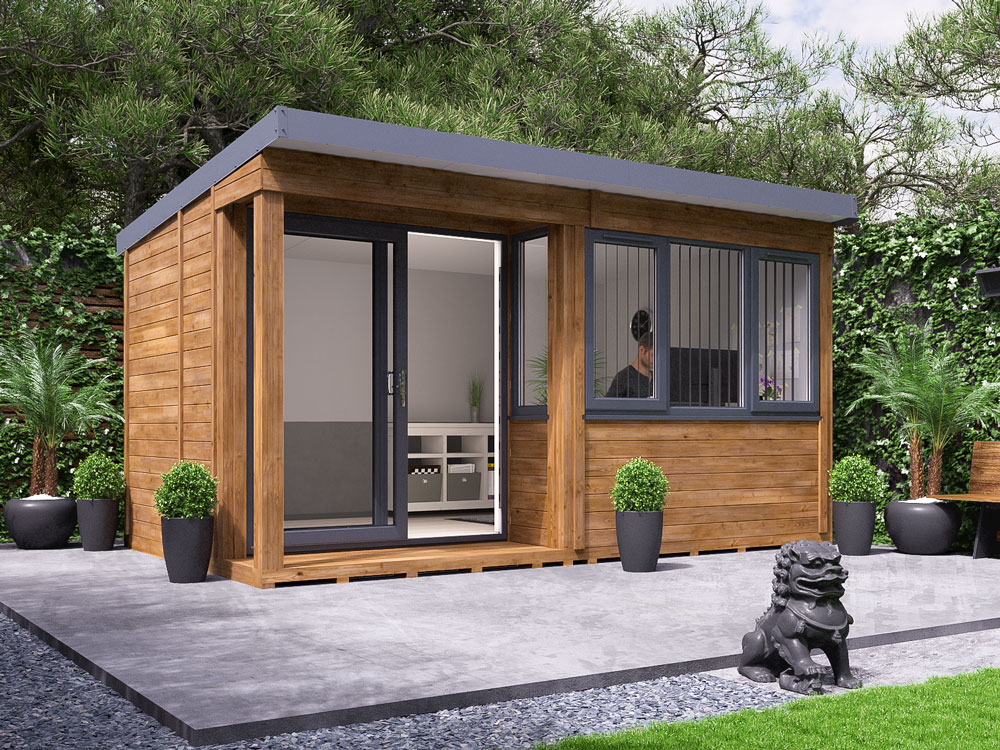 helena wooden garden office - insulated garden building