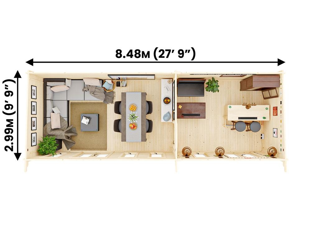 His&Hers Log Cabin | BuyGardenPods product image 5