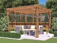 Leviathan Wooden Pergola With Sides 3m x 3m