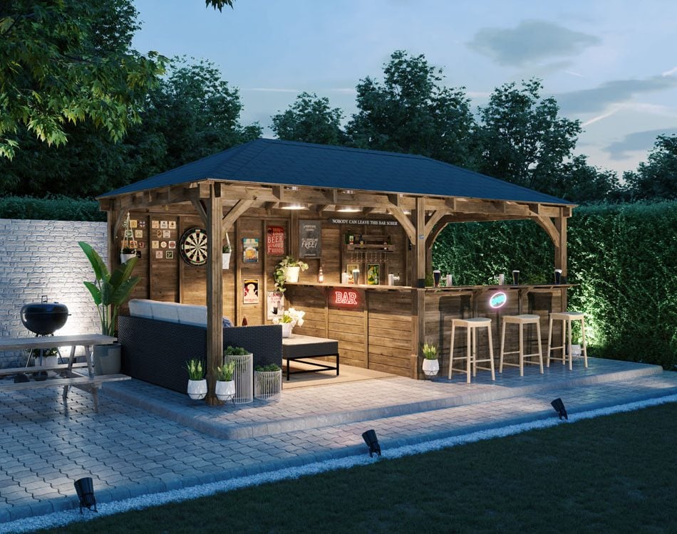 Gazebo Bars | Wooden Garden Bar Gazebo for Sale | Dunster House