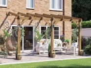leviathan lean to wooden pergola garden structure measuring 4 x 3