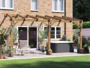 main product image for leviathan lean to wooden timber pergola measuring 5 x 3
