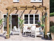 leviathan lean to pergola - wooden garden structure