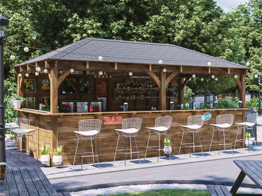 leviathan garden bar - wooden gazebo bar