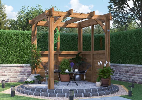 Leviathan Glazed Wall Pergola