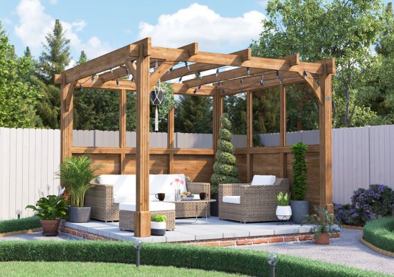 Leviathan Glazed Wall Pergola