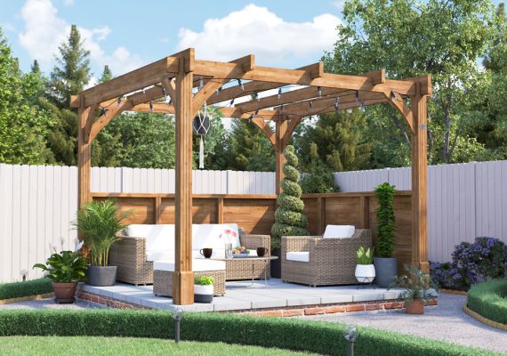 Leviathan Half Wall Pergola