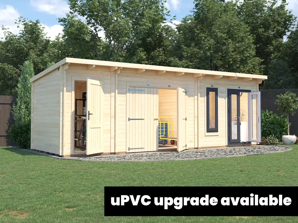 EvilGenius Log Cabin with Workshop and Side Store | BuyGardenPods product image 3
