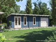 S11-Terminator-EvilGenius-9025-Exterior-Closed-Painted Log Cabin