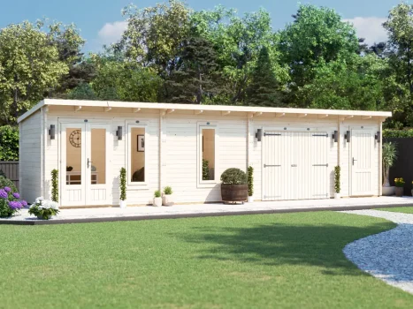 EvilGenius Log Cabin with Workshop and Side Store