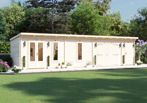 EvilGenius Log Cabin with Workshop and Side Store