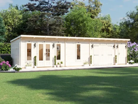 EvilGenius Log Cabin with Workshop and Side Store