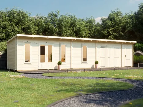 EvilGenius Log Cabin with Workshop and Side Store