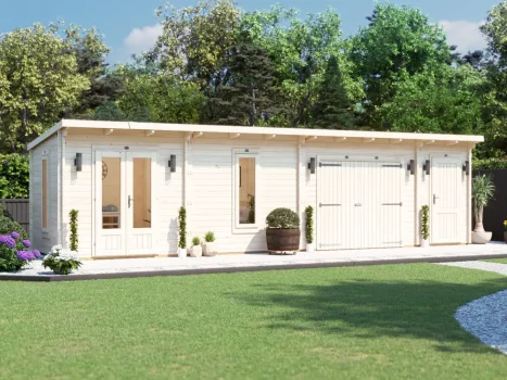 EvilGenius Log Cabin with Workshop and Side Store