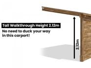 Lean To Carport Tall Walkthrough Height
