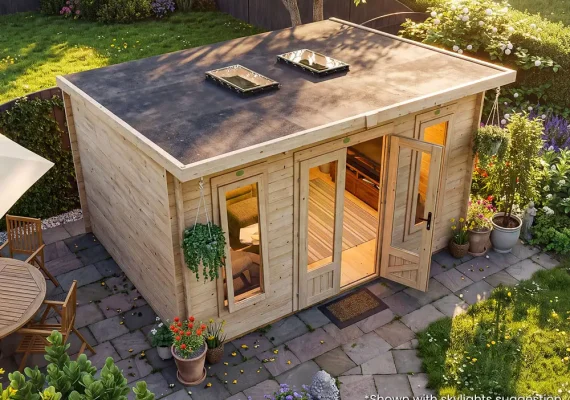 Terminator DayBright Pent Log Cabin
