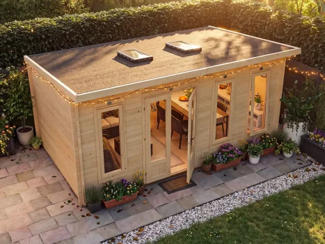 Terminator DayBright Pent Log Cabin