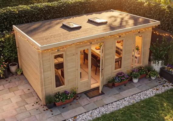 Terminator DayBright Pent Log Cabin