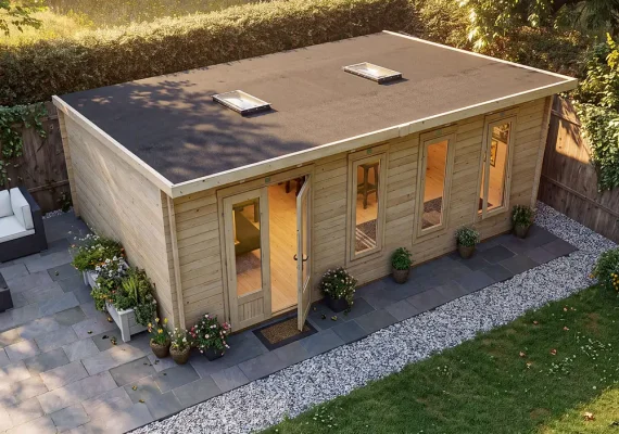 Terminator DayBright Pent Log Cabin
