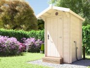 Timber Eco Composting Toilet in Garden