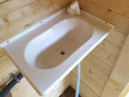 Timber Eco Composting Toilet Close Up of Sink