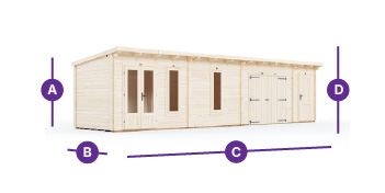 W10.0m x D2.5m Workshop and SideStore