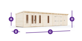 W11.0m x D2.5m Workshop and SideStore