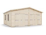 Deore Double Wooden Garage Workshop 6m x 5.5m