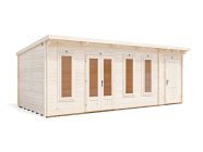 EvilAmy 6.5m x 3m Log Cabin and Shed wbg