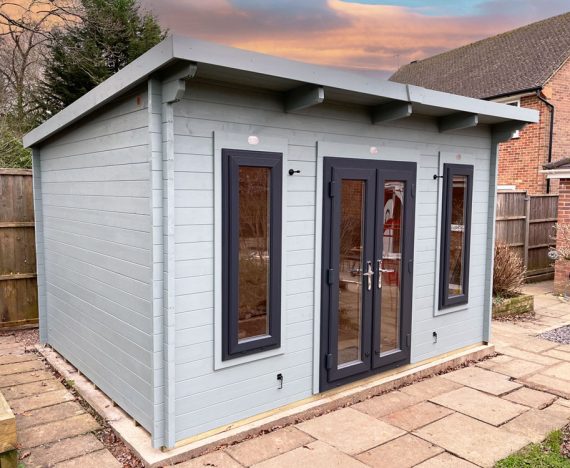 Terminator Log Cabin W4.0m x D3.0m with uPVC windows and doors