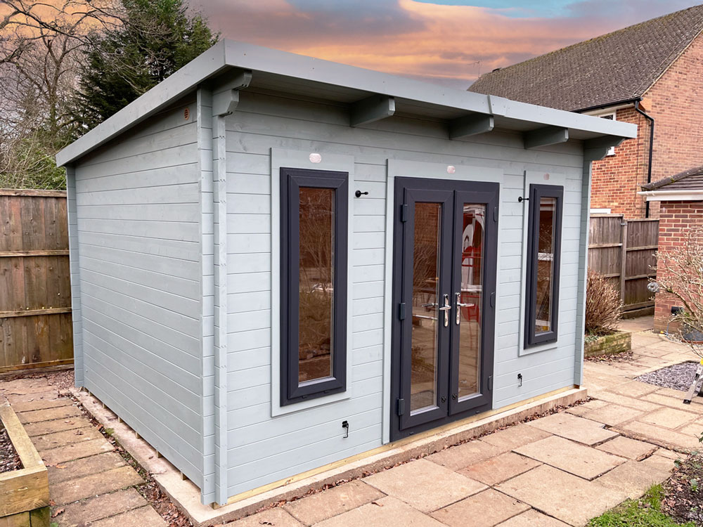 Terminator Log Cabin W4.0m x D3.0m with uPVC windows and doors