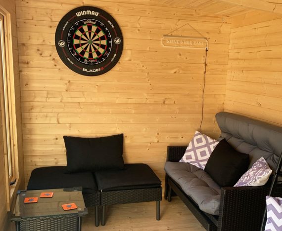 Terminator Log Cabin W4.5m x D2.5m customer interior