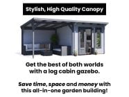 Log Cabin stylish high quality gazebo save time space money garden building