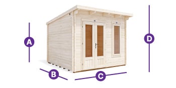 small garden building log cabin summerhouse 3 x 3 measurements
