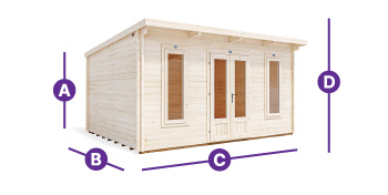 terminator 4.5 x 3.5 wooden log cabin