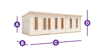terminator wooden log cabin 8.5 x 3.5