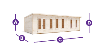 terminator log cabin garden office