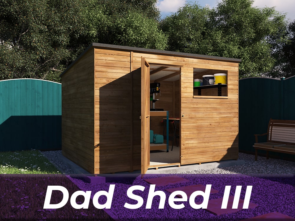 Pent Roof Storage Shed - Dad Shed III