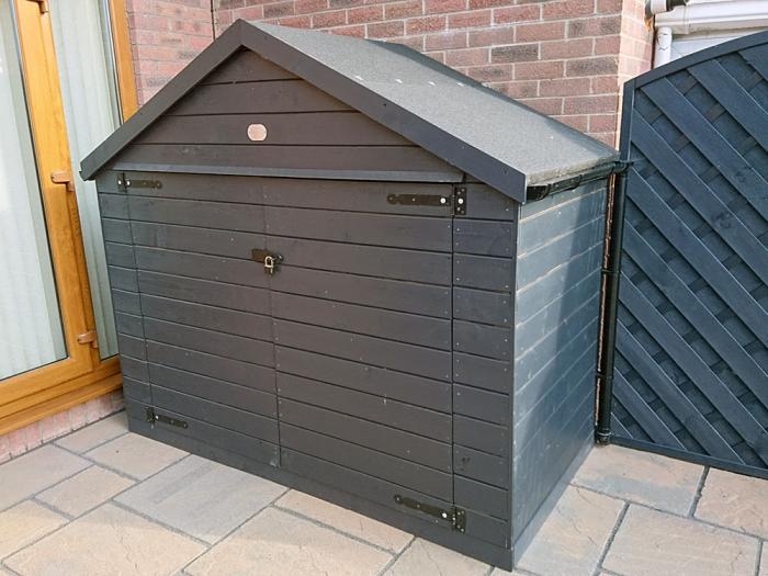Our bike shed comes pressure treated, but you can paint it to your own style if you wish