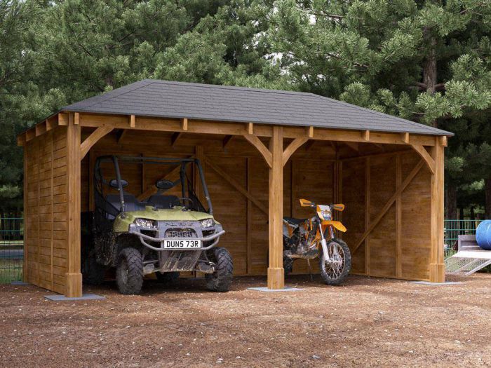 Pressure Treated Wooden Double Car Ports Shelter for Your Car Vehicle