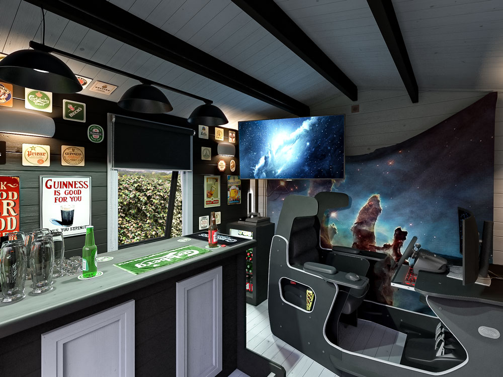 An optional layout for your Man Cave Games Room