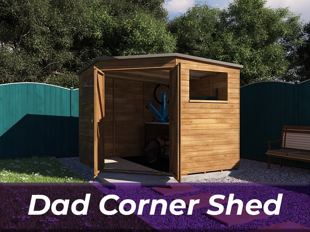 Pent Roof Storage Shed - Dad Corner Shed 