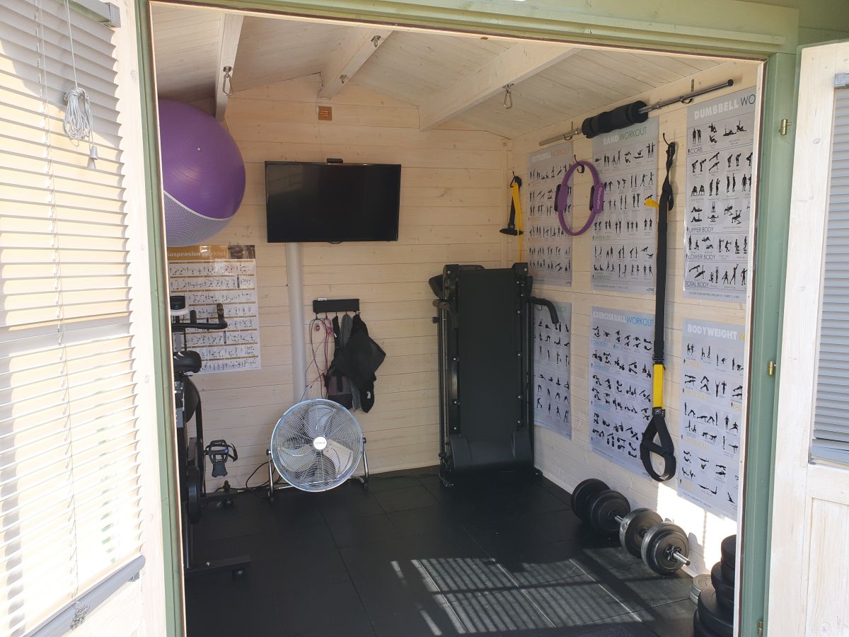 Our Man Cave Gyms can be made out of the smallest cabins if you have a little garden