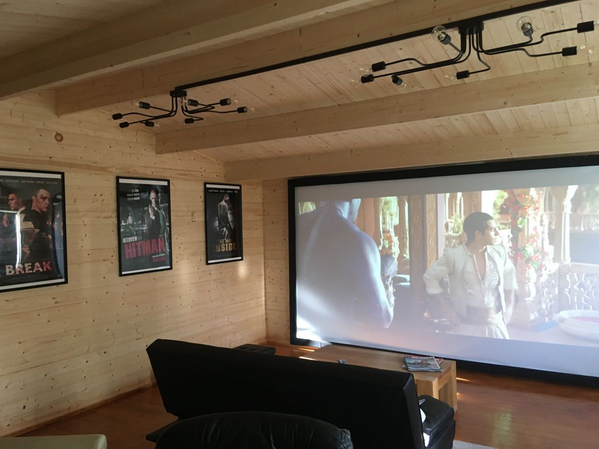 Dean Fisher installed lights in his Man Cave Cinema Room