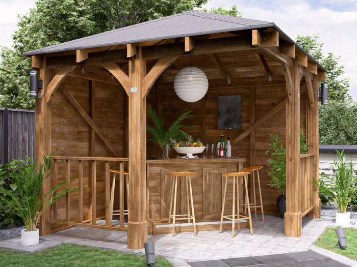 Garden Structures Gazebos Only: Opt for a Garden Bar Gazebo if you want your place to be party central