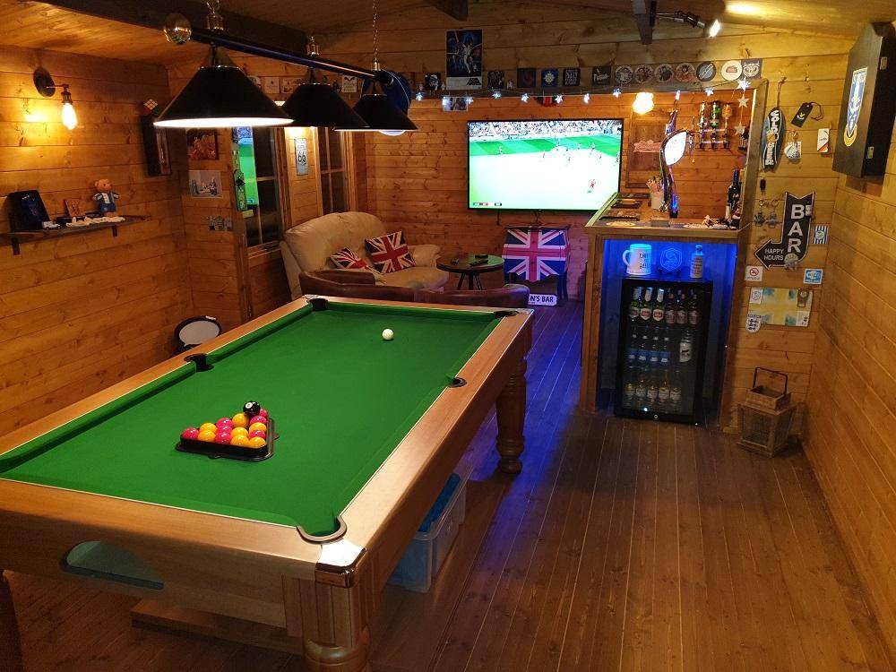 How to Build a Pub Shed Log Cabin - Pool Table