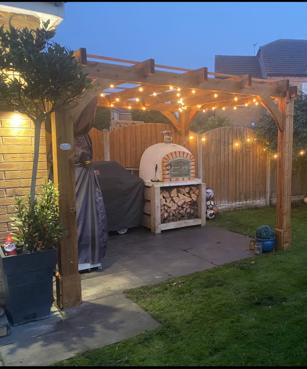 John Page added lights to his pergola for cosy evenings with friends