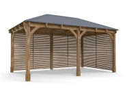 Leviathan Gazebo With Slatted Side Walls 5m x 3m