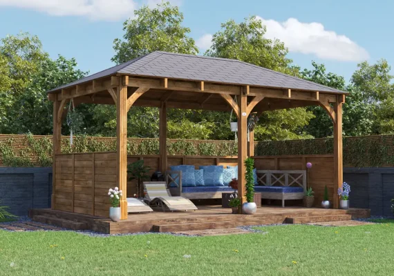 Leviathan Chunky Half Walled Gazebo