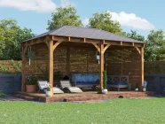 Leviathan Slatted Wall Gazebo W5m x D3m